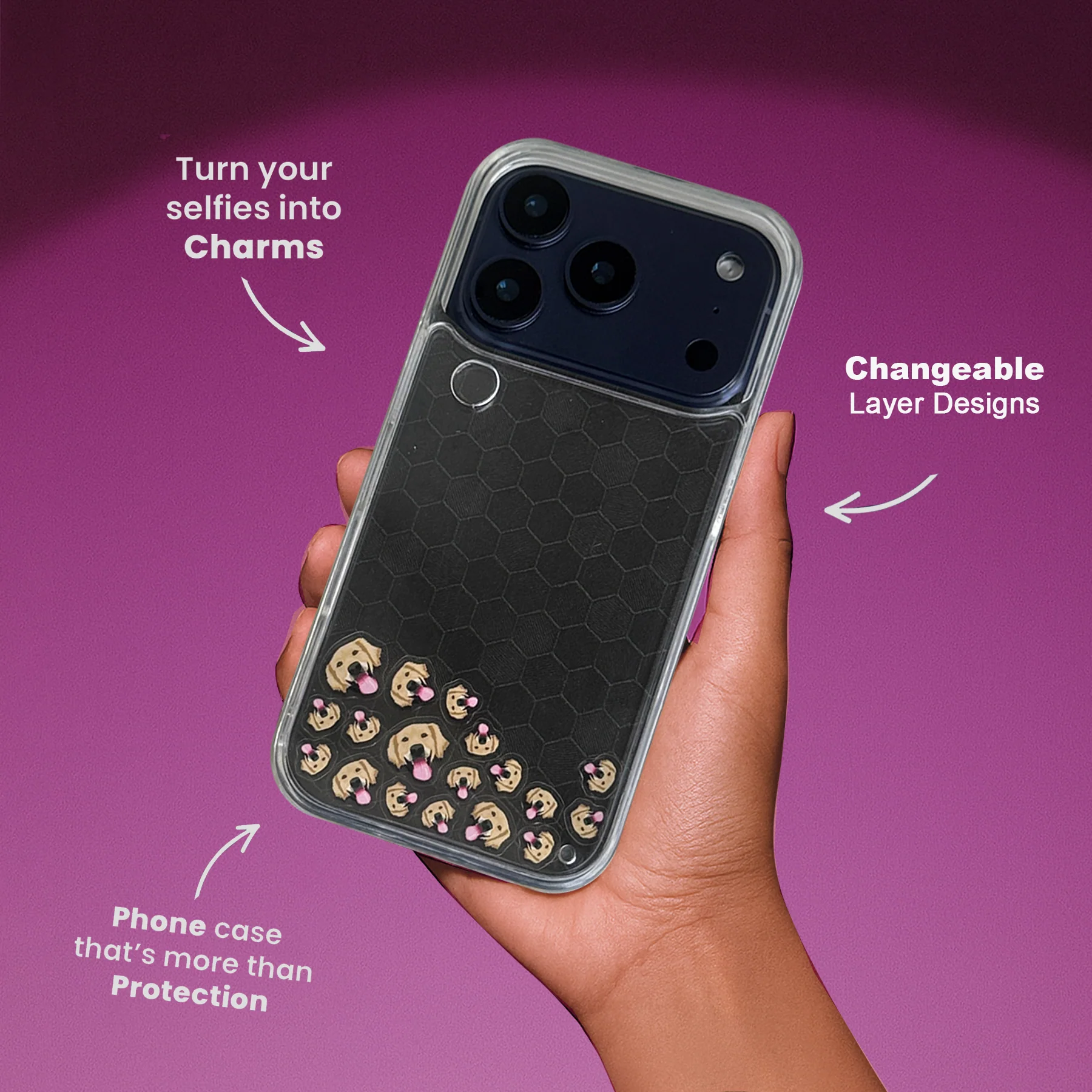 Shaker Case™ 💧 with Carbon Hive Case Design