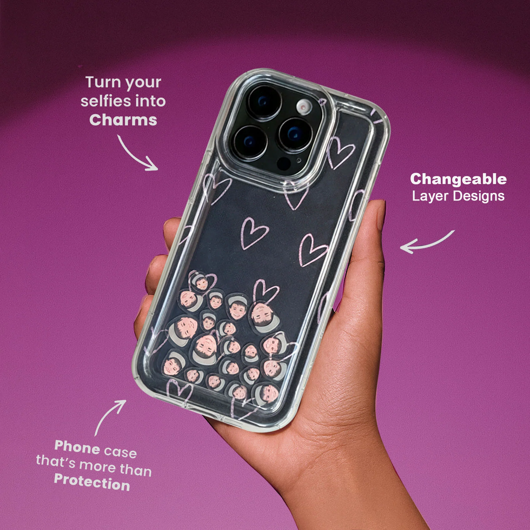 Shaker Case™ with Doodle Love Case Design - Image 9